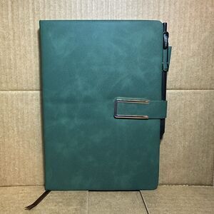 A5 Vintage Leatherbound Notebook W/Bookmark & MOKA Pen Included. (200 Pages)